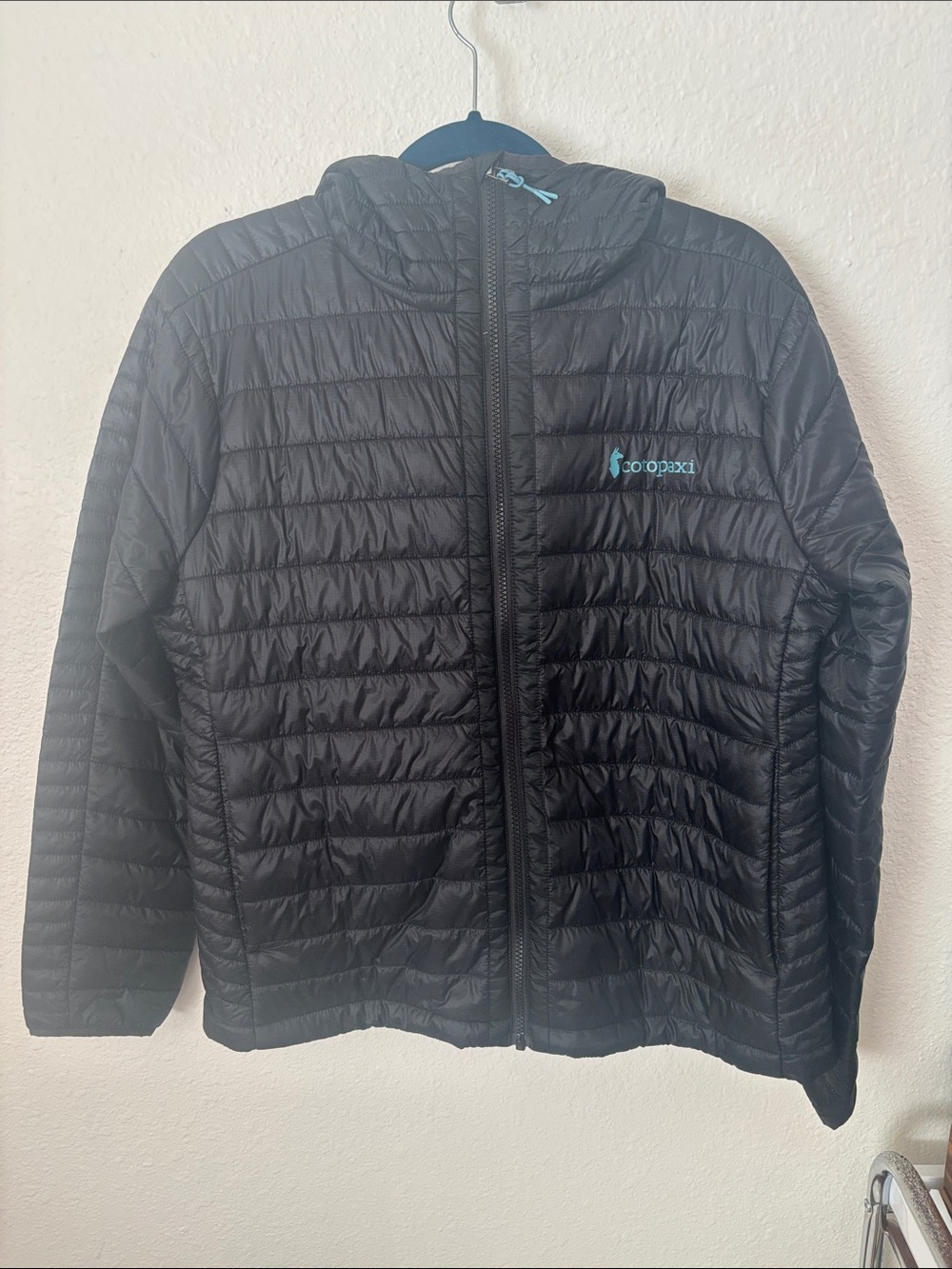 Cotopaxi Black Quilted Hooded Puffer Jacket
